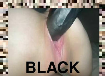 Big Black dildo in pussy