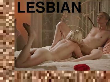 brudar, lesbisk, hardcore, kyssar