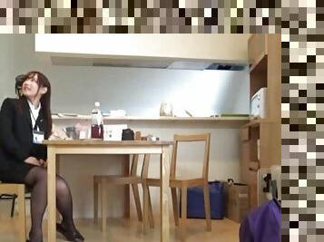 Nasty Miyuki Nanako wearing black lingerie gets fucked hard