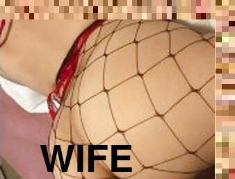 Fucking my wifes step sister in fish nets