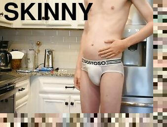 Skinny Twink Bloats His Belly With Coke and Mentos