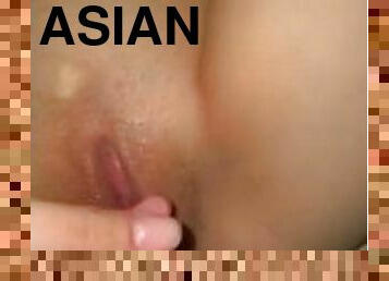 asiatisk, onani, amatør, handjob, sauna, alene, koreansk, små-pupper