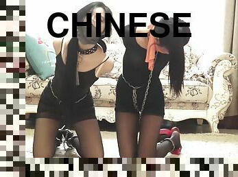 Two Chinese Babes In Tight Metal Bondage