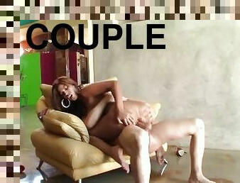 Young Couple Having Sex On The Couch During Their Vacation
