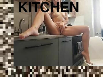 Sexy Smoker Kitchen Masturbation