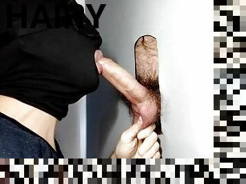 Man with Hairy Cock comes to Gloryhole