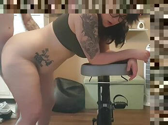 Horny British Milf Fucking After Cardio On The Exercise Bike Full Video