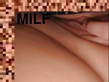 Milf teasing while husband is asleep