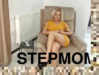 The best Stepmom help son to cum