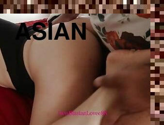 asia, olahraga, amatir, antar-ras, creampie-ejakulasi-di-dalam-vagina-atau-anus-dan-keluarnya-tetesan-sperma, hitam, pasangan