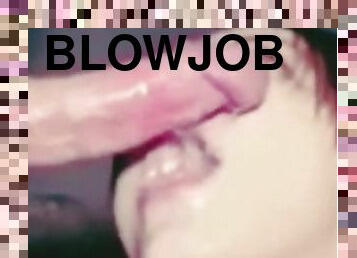 Close up blowjob a lot of CUM