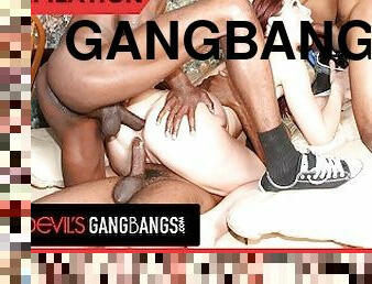 DEVILS GANGBANG - Her Slutty Holes Are Made To Be Stretched In A Rough Gangbang COMPILATION PART 3
