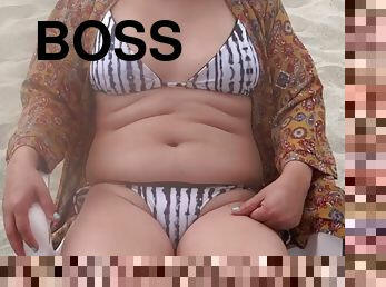 hardcore, strand, bikini, boss