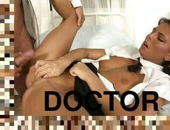 Brunette Teen Takes The Doctor's Cock Deep In Her Ass