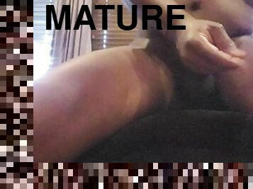Masculine bimale masterbate, dildo play and cum