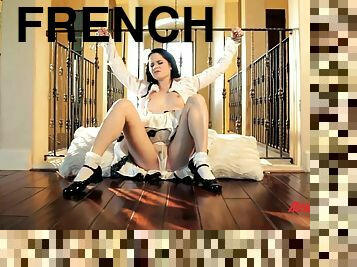 Naughty French maid will to anything just to get her cuffs off