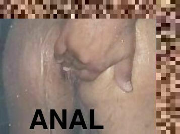 Anal shower hot finger play