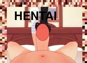 amateur, pieds, point-de-vue, anime, hentai