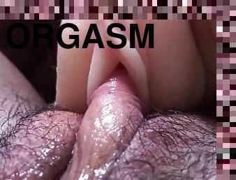 Big FTM cock penetrating vagina toy until pulsating orgasm