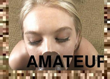 A pretty White girl take a huge BBC in her wet pussy in POV vid