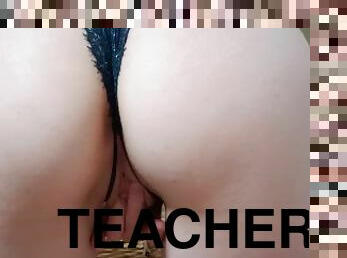 Teacher strips and wiggles ass for you