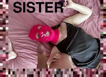Step sister put on the mask again and turned into a whore who loves to fuck step brother. DanaKiss