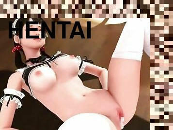 azjatyckie, tyłek, duże-cycki, pokojówka, nastolatki, japońskie, bielizna, hentai, niegrzeczne, 3d