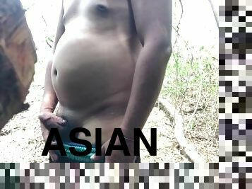 asiático, teta-grande, masturbação, público, amador, maduro, pénis-grande, punheta, sozinho, filipina
