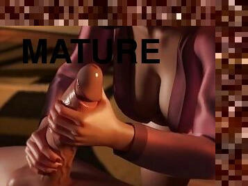 Treasure of Nadia Mature masseuse gives cock massage