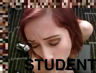 Cute 18yo Redhead Student Slut Halie Wants That Dick In Her Coed Cunt!