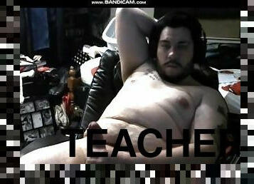 Teacher forgets his webcam is on