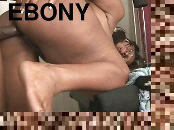 Thick Ebony Blowjobs Big Black Cock Then Gets Anal Fucked