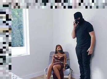 Madison Ivy fucked rough and gets a facial from a burglar