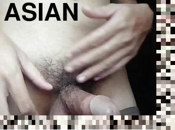 asiatisk, gigantisk, masturbation, student, amatör, cumshot, gigantisk-kuk, tonåring, avrunkning, college