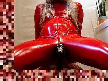 Riding red horse dildo