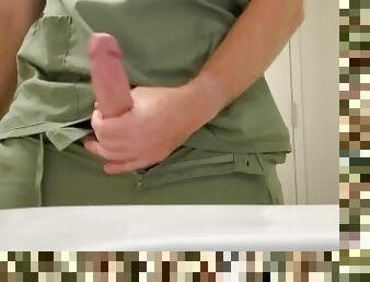 Horny RN pisses all over communal staff bathroom sink in hospital part II