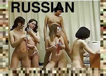 Russian Teens Go Wild in a Hardcore Lesbian Orgy