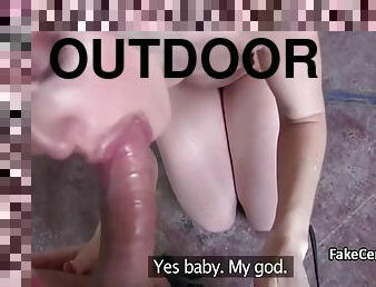 Fuckable lips gal fucks outdoors