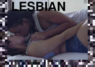 Dreamy interracial lesbian sex between these hotties