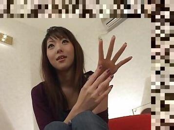 Bombastic Japanese maid shows off her masturbation abilities