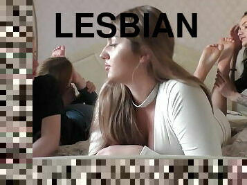 Two on Two lesbian feet