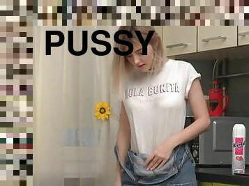 Whipped cream pussy video