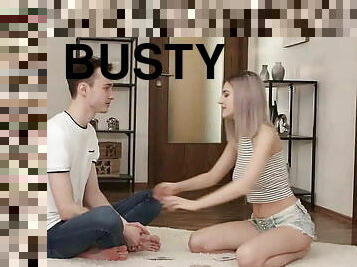 Busty Russian teen creampie