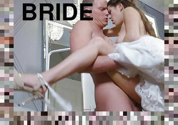 Cute bride Serina Gomez gets fucked in various positions