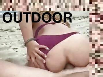 Delightful teen crazy outdoor sex video