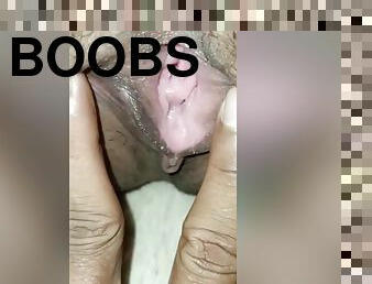 Today Exclusive- Cute Desi Girl Boobs And Pussy Video Record By Lover