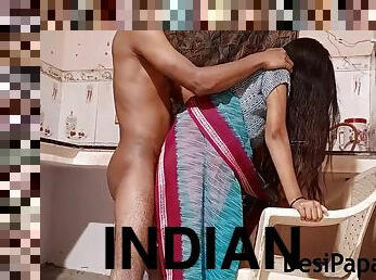 Indian Bhabhi With Her Husband In Kitchen Fucking In Doggy