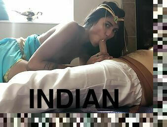 Slutty Desi Blows Aladdin On Magic Carpet - Viva Athena, Princess Jasmine And Mia Khalifa