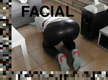 Latex pants facial