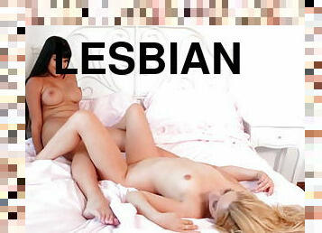 Gorgeous lesbians watching porn online